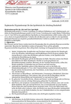 Hinweise zum Hygienekonzept bei Spielen in der Schurwaldhalle, Krummhardter Straße 54, 73773 Aichwald