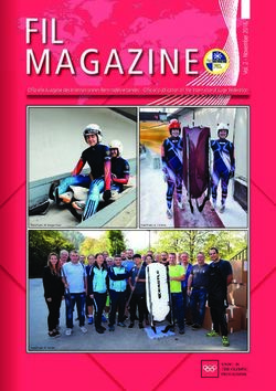 FIL MAGAZINE Offi zielle Ausgabe des Internationalen Rennrodelverbandes Offi cial publication of the International Luge Federation - November 2018
