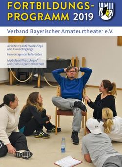 FORTBILDUNGS-PROGRAMM 2019 - Verband Bayerischer Amateurtheater e.V. 49 interessante Workshops und Hauslehrgänge Hervorragende Referenten