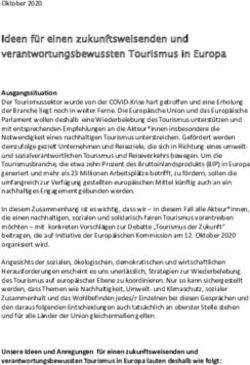 Ideen f&uuml;r einen zukunftsweisenden und verantwortungsbewussten Tourismus in Europa