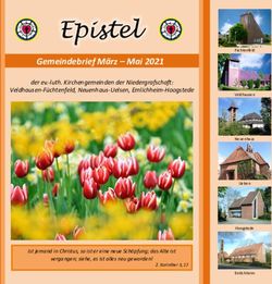Epistel Gemeindebrief M&auml;rz - Mai 2021
