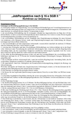 "JobPerspektive nach 16 e SGB II " - Richtlinien zur Umsetzung