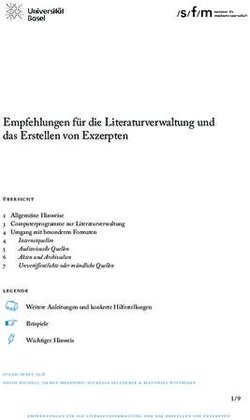 Empfehlungen f&uuml;r die Literaturverwaltung und das Erstellen von Exzerpten - Universit&auml;t Basel