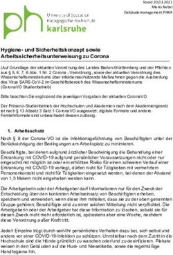 Hygiene- und Sicherheitskonzept sowie Arbeitssicherheitsunterweisung zu Corona - P&auml;dagogische Hochschule Karlsruhe