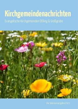 Kirchgemeindenachrichten - Evangelische Kirchgemeinden O&szlig;ling & Gro&szlig;grabe - Die Sommerausgabe 2021 - IMAGINE