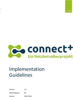 Implementation Guidelines 2021 - Connect+