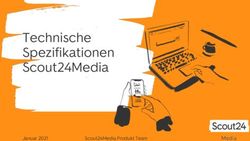 TECHNISCHE SPEZIFIKATIONEN SCOUT24MEDIA - JANUAR 2021 SCOUT24MEDIA PRODUKT TEAM