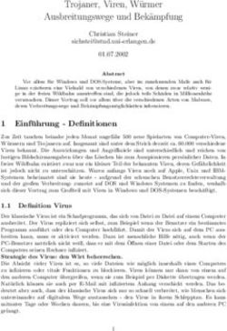 Trojaner, Viren, W urmer Ausbreitungswege und Bek ampfung