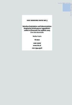 Irks working paper no 5 irks juni 2007 - www.irks.at issn 1994-490X Zwischen Deskription und Dekonstruktion: Universit&auml;t Innsbruck