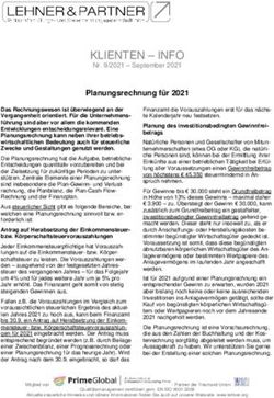 KLIENTEN - INFO Nr. 9/2021 - September 2021 - Planungsrechnung f&uuml;r 2021 - Lehner & Partner Steuerberatung