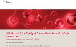 BB Biotech AG - Erfolgreich investieren in medizinische Innovation - Investora Konferenz, 24. September 2020