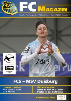 FC Magazin - FCS - MSV Duisburg Weitere Inhalte News zu den FCS-Teams Poster in der Heftmitte - FC Saarbr&uuml;cken
