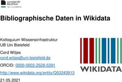 Bibliographische Daten in Wikidata - Kolloquium Wissensinfrastruktur UB Uni Bielefeld Cord Wiljes ORCID: ...