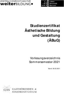 STUDIENZERTIFIKAT &Auml;STHETISCHE BILDUNG UND GESTALTUNG (&Auml;BUG) - VORLESUNGSVERZEICHNIS SOMMERSEMESTER 2021