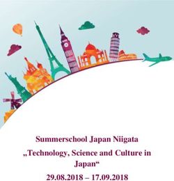 Summerschool Japan Niigata "Technology, Science and Culture in Japan" 29.08.2018 17.09.2018