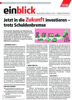 Jetzt in die Zukunft investieren-trotz schuldenbremse