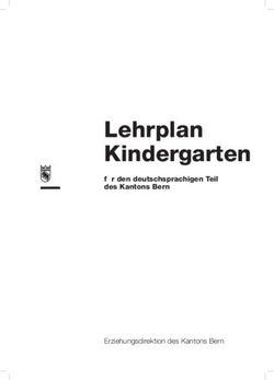 Lehrplan Kindergarten - für den deutschsprachigen Teil des Kantons Bern - Erziehungsdirektion des Kantons Bern