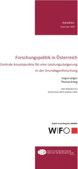 Forschungspolitik in Österreich - Zentrale Ansatzpunkte für eine Leistungssteigerung in der Grundlagenforschung - IRIHS