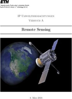 Remote Sensing IP Umweltbeobachtungen Versuch A - März 2018 - ETH Zürich
