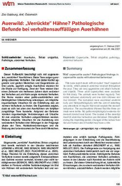 Auerwild: "Verrückte" Hähne? Pathologische Befunde bei verhaltensauffälligen Auerhähnen