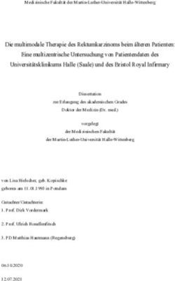 Die multimodale Therapie des Rektumkarzinoms beim älteren Patienten: Eine multizentrische Untersuchung von Patientendaten des ...