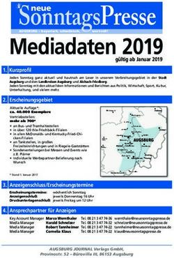 Mediadaten 2019 gültig ab Januar 2019 - Augsburg Journal
