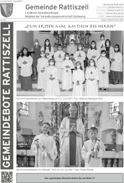 "Zum ersten Mal am Tisch des Herrn" - Gemeinde Rattiszell