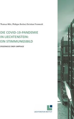 DIE COVID-19-PANDEMIE IN LIECHTENSTEIN: EIN STIMMUNGSBILD - ERGEBNISSE EINER UMFRAGE - Hebensorg
