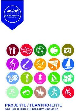PROJEKTE / TEAMPROJEKTE - AUF SCHLOSS TORGELOW 2020/2021 - Internat Schloss Torgelow