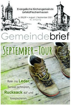 Gemeindebrief Evangelische Kirchengemeinde Lixfeld/Frechenhausen - Nr. 08|09 August | September 2021