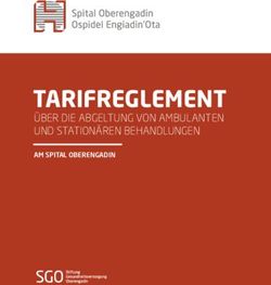 TARIFREGLEMENT &Uuml;BER DIE ABGELTUNG VON AMBULANTEN UND STATION&Auml;REN BEHANDLUNGEN - AM SPITAL OBERENGADIN