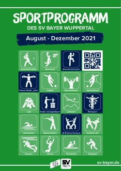 Sportprogramm DES SV BAYER WUPPERTAL - August - Dezember 2021