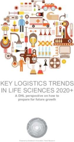 KEY LOGISTICS TRENDS IN LIFE SCIENCES 2020+ - A DHL perspective on how to prepare for future growth