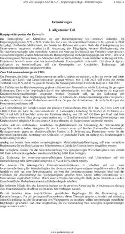 Erl&auml;uterungen I. Allgemeiner Teil - &Ouml;sterreichisches Parlament