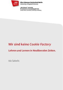Wir sind keine Cookie Factory - Lehren und Lernen in Neoliberalen Zeiten. Ida Sabelis - OPUS 4