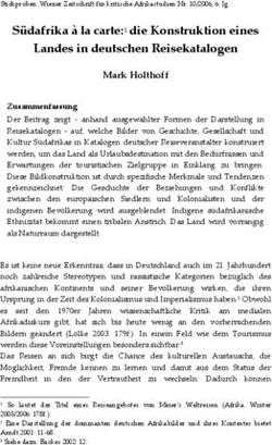 S&uuml;dafrika &agrave; la carte:1 die Konstruktion eines Landes in deutschen Reisekatalogen