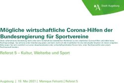 M&ouml;gliche wirtschaftliche Corona-Hilfen der Bundesregierung f&uuml;r Sportvereine