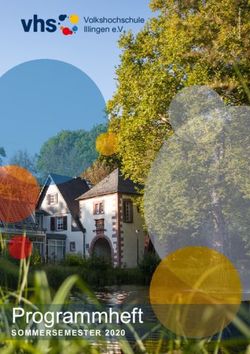 Programmheft SOMMERSEMESTER 2020 - Volkshochschule Illingen e.V - Gemeinde Illingen
