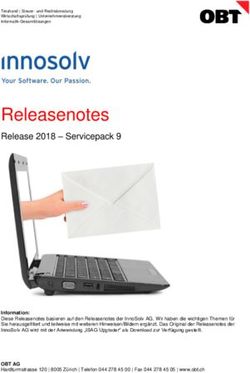 Releasenotes Release 2018 - Servicepack 9 - OBT AG