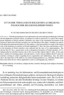 ICT IN DER THEOLOGISCH-RELIGI&Ouml;SEN AUSBILDUNG POLNISCHER RELIGIONSLEHRER*INNEN - CEJSH