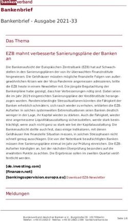 Bankenbrief Bankenbrief - Ausgabe 2021-33 - Das Thema EZB mahnt verbesserte Sanierungspläne der Banken an - Bundesverband deutscher ...
