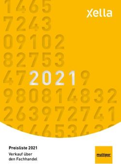 Preisliste 2021 Verkauf &uuml;ber den Fachhandel