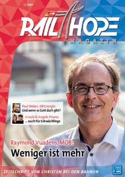 Weniger ist mehr Raymond Vuadens, MOB: ZEITSCHRIFT VON CHRISTEN BEI DEN BAHNEN