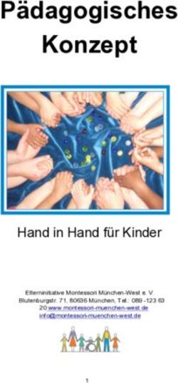 P&auml;dagogisches Konzept - Hand in Hand f&uuml;r Kinder Elterninitiative Montessori M&uuml;nchen-West e. V - Montessori Kindergarten