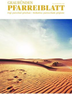 PFARREIBLATT GRAUBÜNDEN - Fegl parochial grischun | Bollettino parrocchiale grigione - Seelsorgeverband Bernina