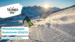 Winterkampagne Niederlande 2018/19 - v Beteiligungsmöglichkeiten - Presse Info SalzburgerLand