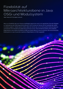 Flexibilit&auml;t auf Mikroarchitekturebene in Java: OSGi und Modulsystem - DOAG