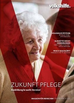 ZUKUNFT PFLEGE Ausbildung braucht Anreize! - Volkshilfe Steiermark