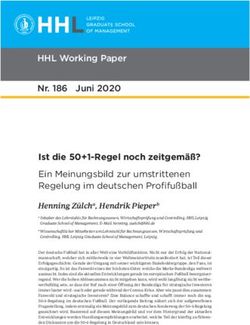 Ist die 50+1-Regel noch zeitgemäß? - HHL Working Paper Nr. 186 Juni 2020
