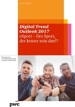 DIGITAL TREND OUTLOOK 2017 ESPORT - DER SPORT, DER KEINER SEIN DARF? - PWC